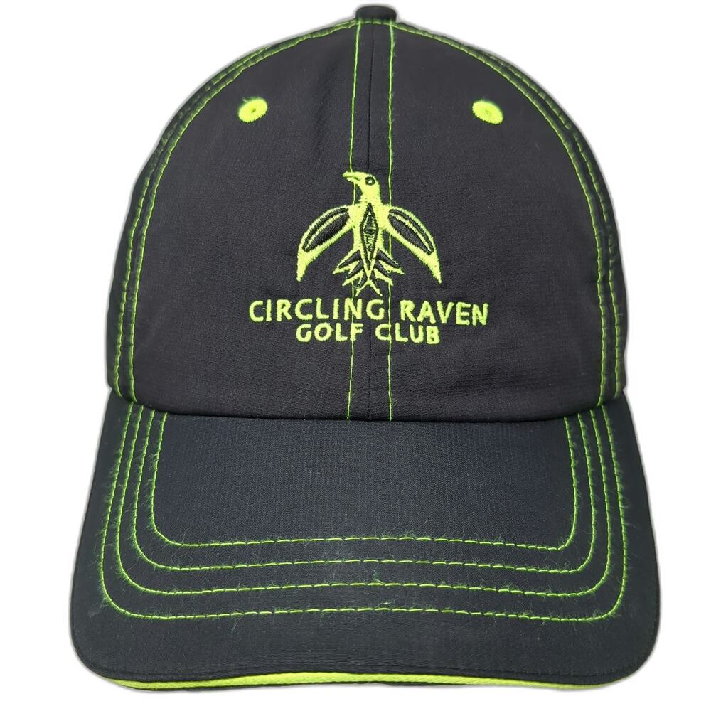 Imperial Baseball Cap Black One Size Circling Raven Golf Club Worley Idaho Hat